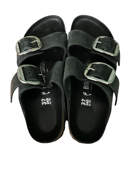 Birkenstock Shoes - WOMEN’S BIRKENSTOCK ARIZONA BIG BUCKLE BLACK LEATHER - SZ 37 - RETAIL $175
